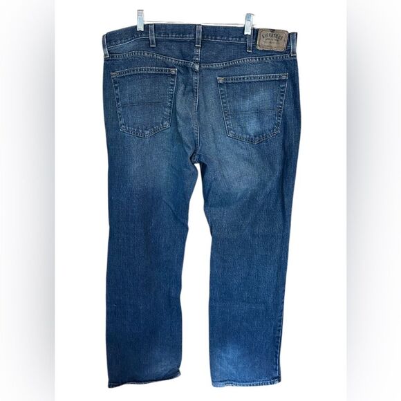 Levis Strauss Signature Straight Leg Classic Fit Blue Denim Jeans Men's 40x32 - Picture 2 of 6